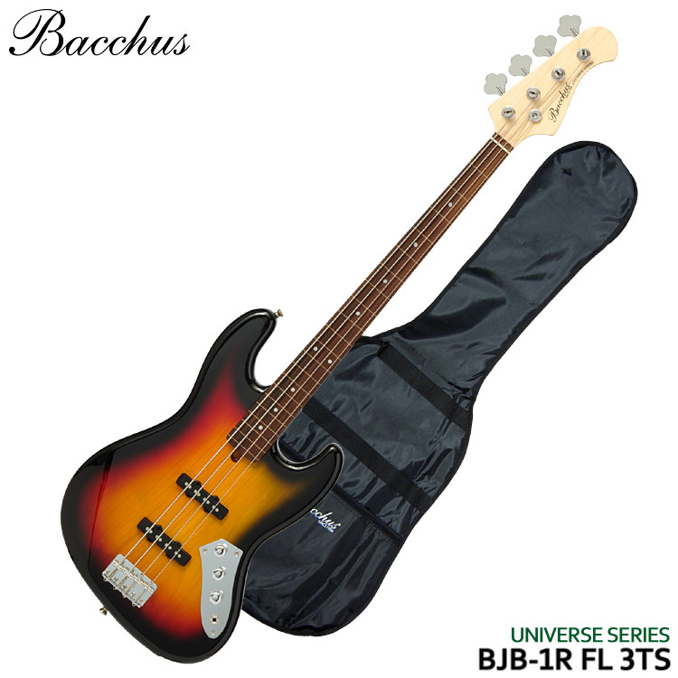 楽天市場】Bacchus Universe ベースギター フレットレスベース BJB-1R