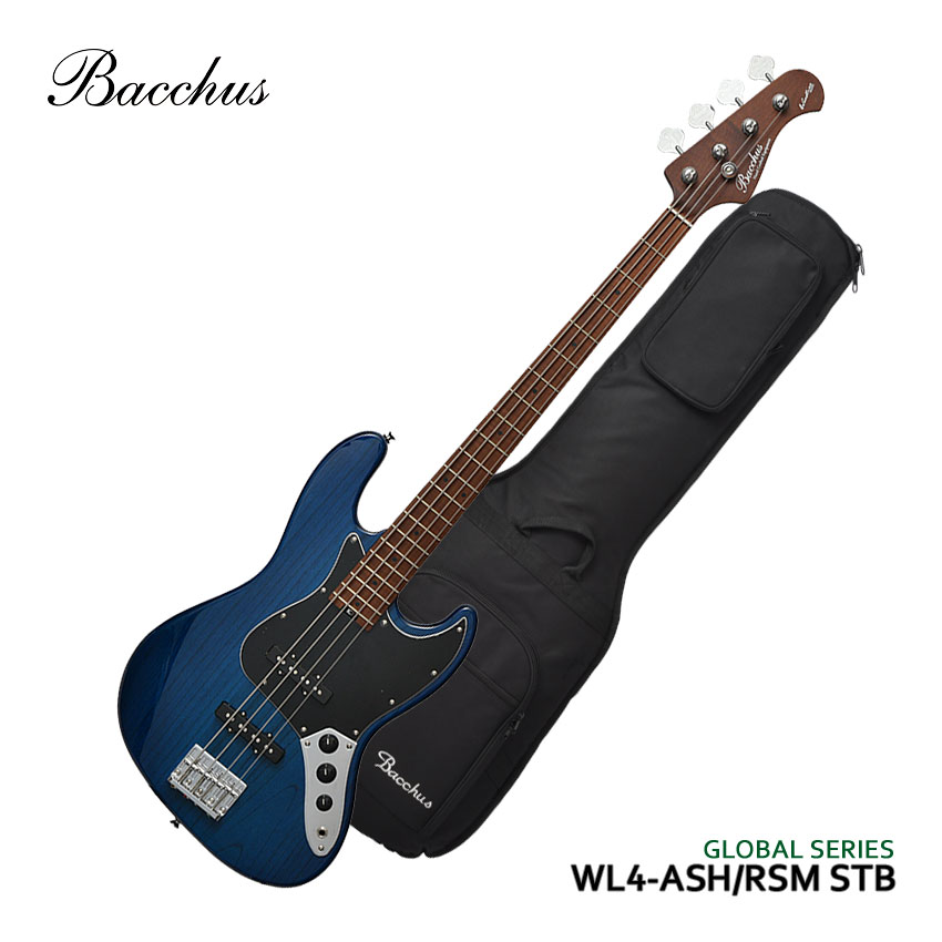 楽天市場】Bacchus Global ベースギター エレキベース WL4-ASH/RSM STB