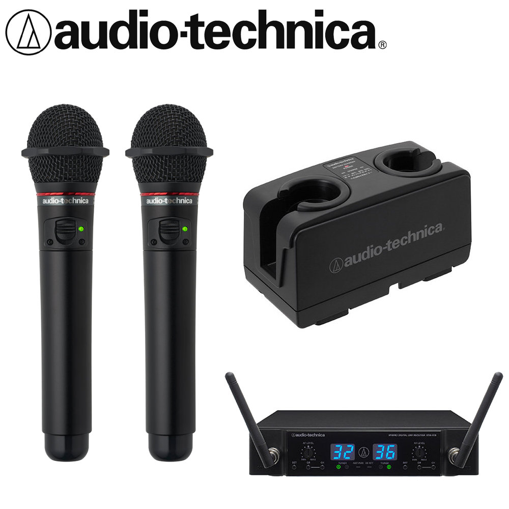 楽天市場】audio-technica 充電式800MHzワイヤレスマイク2本セット