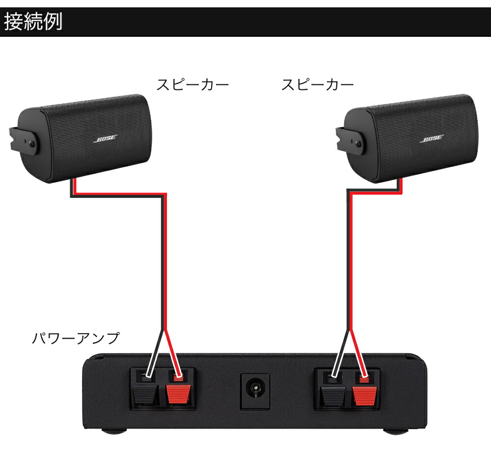 楽天市場】BOSE 壁掛けスピーカー 黒色 2本セット パワーアンプ付き
