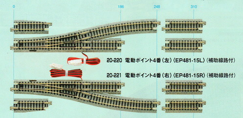 楽天市場】複線片渡りポイント 4番(左)【KATO・20-230】「鉄道模型 N