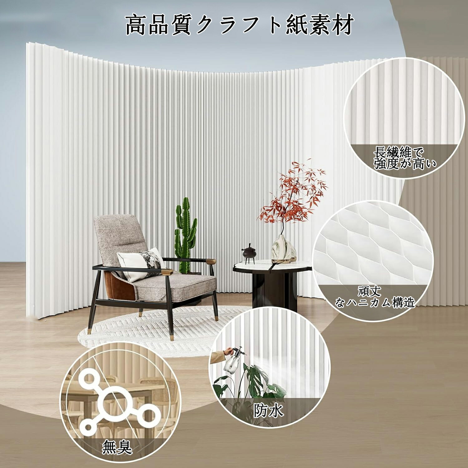 楽天市場】【新登場間仕切り】パーテーション ペーパー屏風 オフィス用