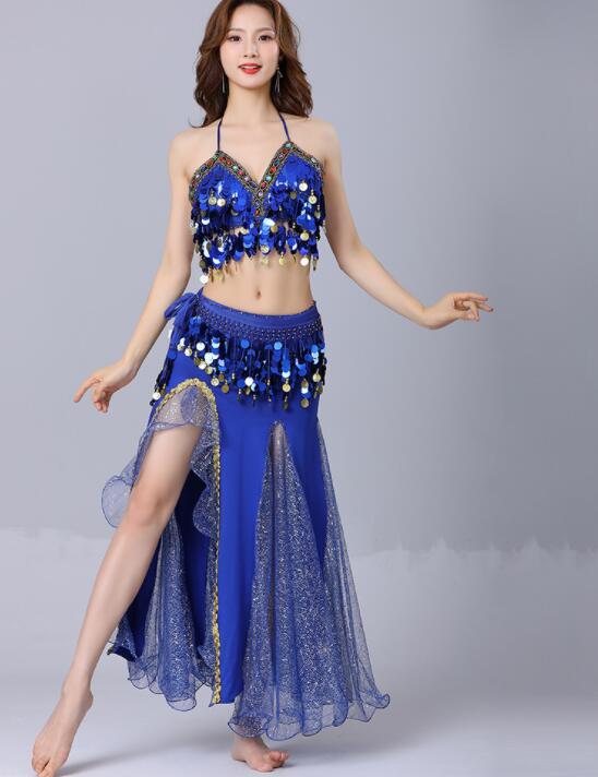 楽天市場】10色/ベリーダンス衣装/上下セット/3点セット/ベリーダンス