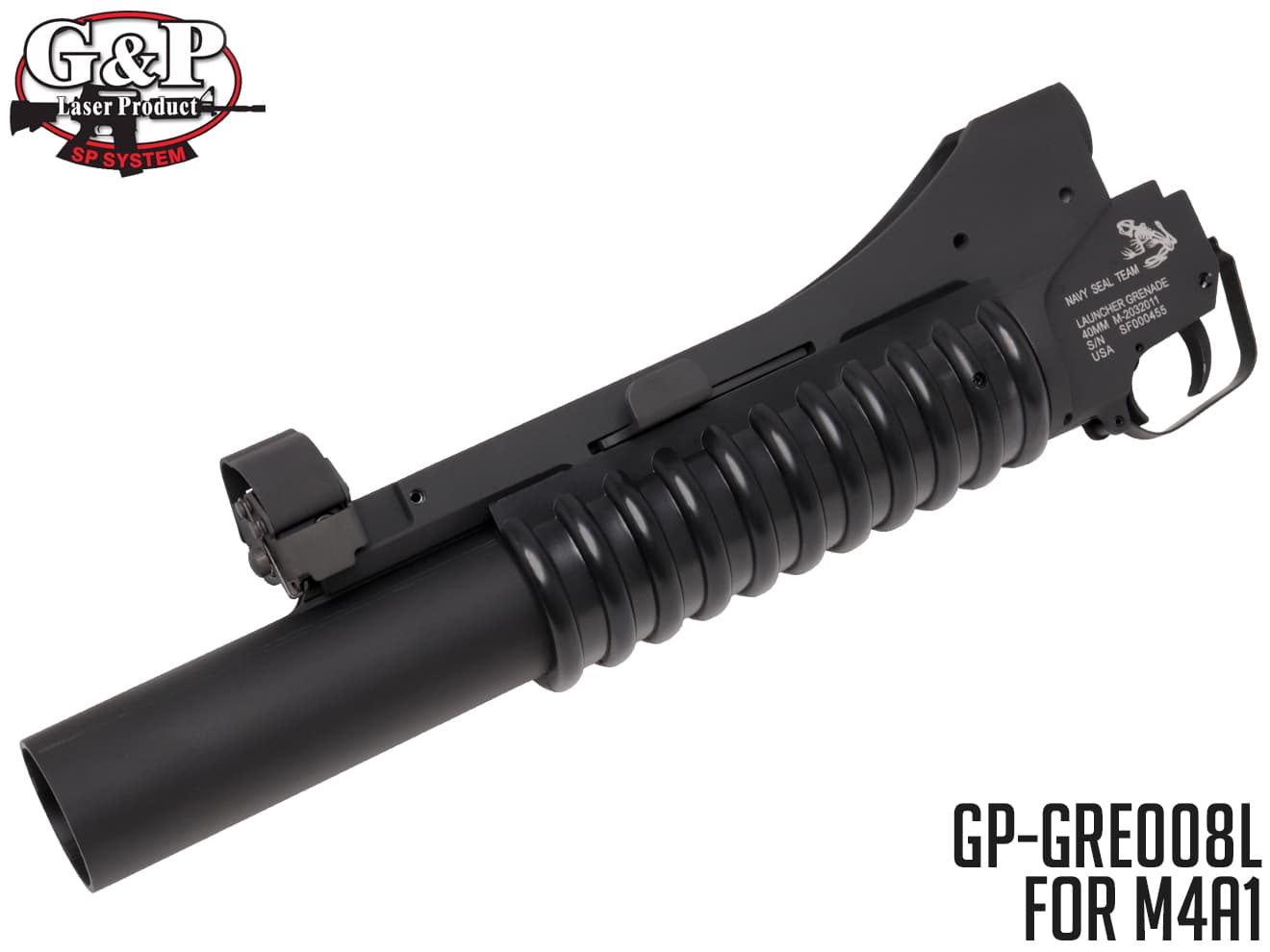 楽天市場】G&P スカルフロッグタイプ M203グレネードランチャーL☆M4A1