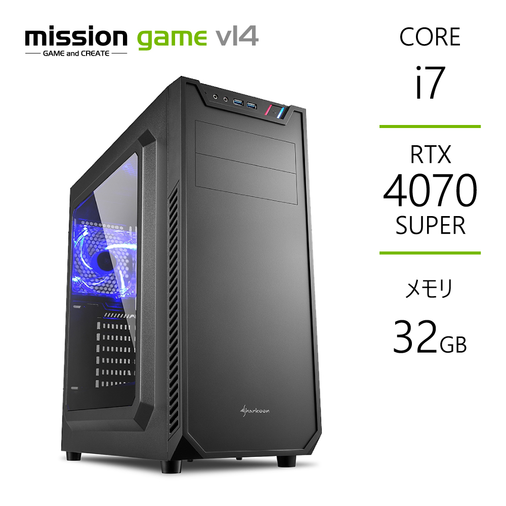 楽天市場】ゲーミングPC RTX4070SUPER Core i7-14700F メモリ32GB