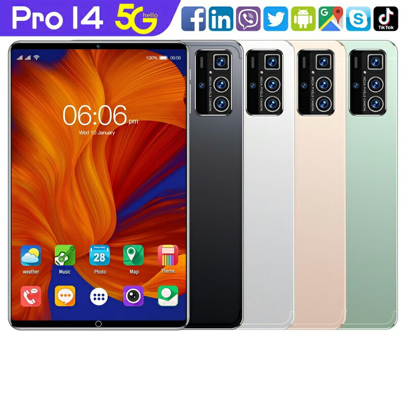 楽天市場】【SS期間50％OFF!!】2024最新 pro14 4カラー タブレット10.1