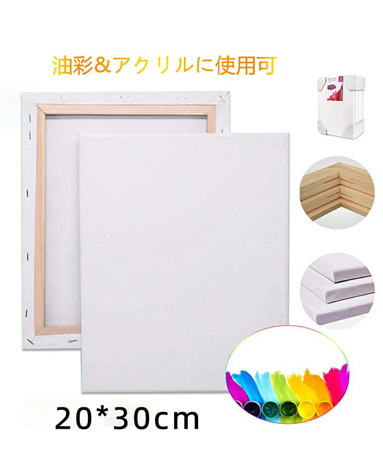 楽天市場】10枚セット 張りキャンバス キャンバス画材 水彩 油彩