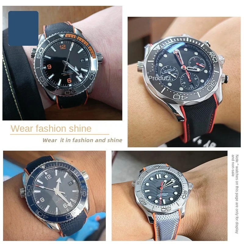 楽天市場】腕時計 ベルト オメガ 互換 【 ブルーオレンジ