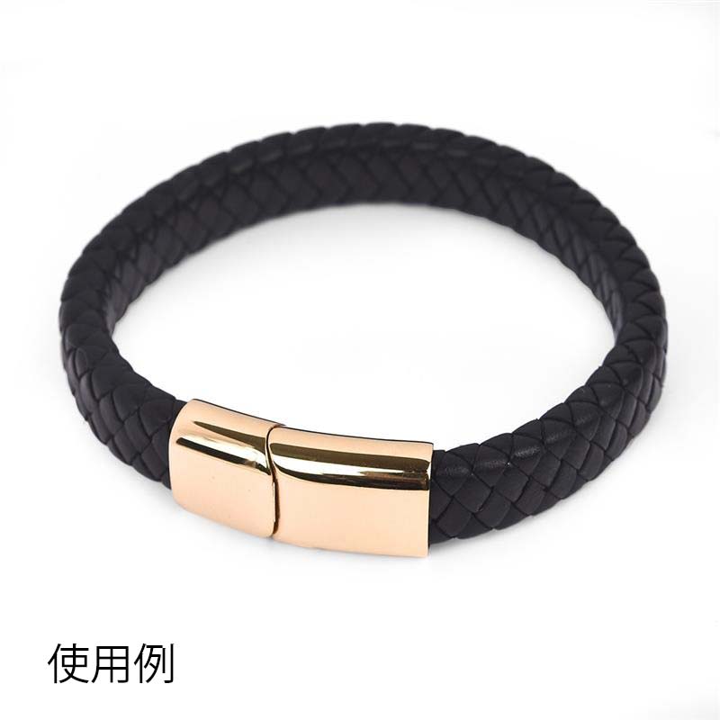 楽天市場】[ 太さ 8mmx4mm 平ら ひも用 ] 編み込み ゴールド ラバー