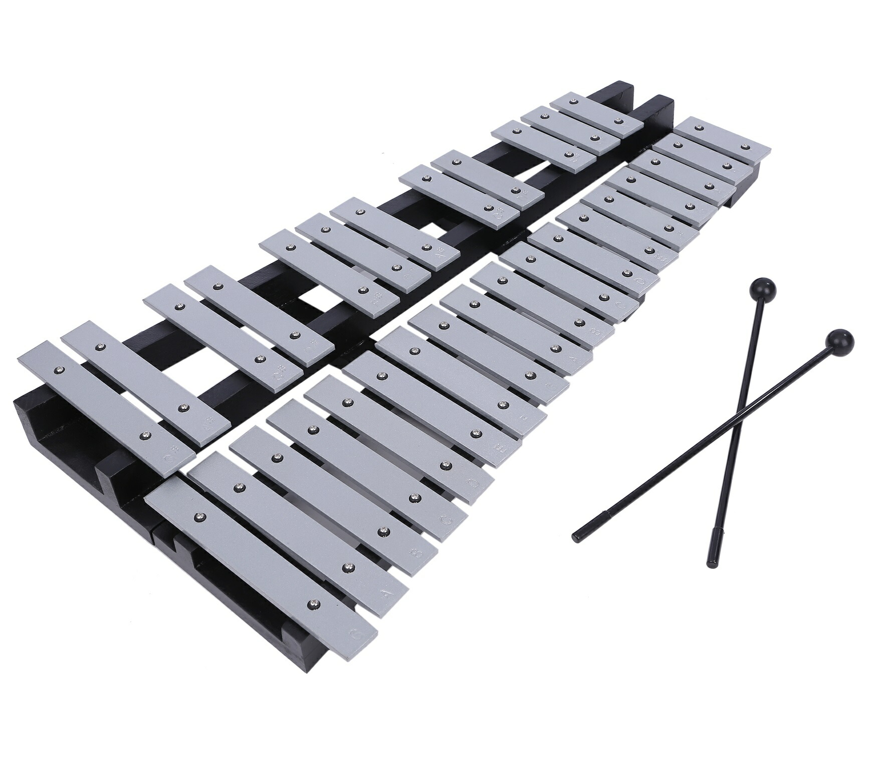 楽天市場】鉄琴 30音 折りたたみ グロッケン 折り畳み式卓上鉄琴