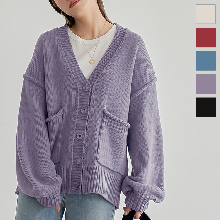 楽天市場】 ポケット付きチュニック丈ニットカーディガン [C6188