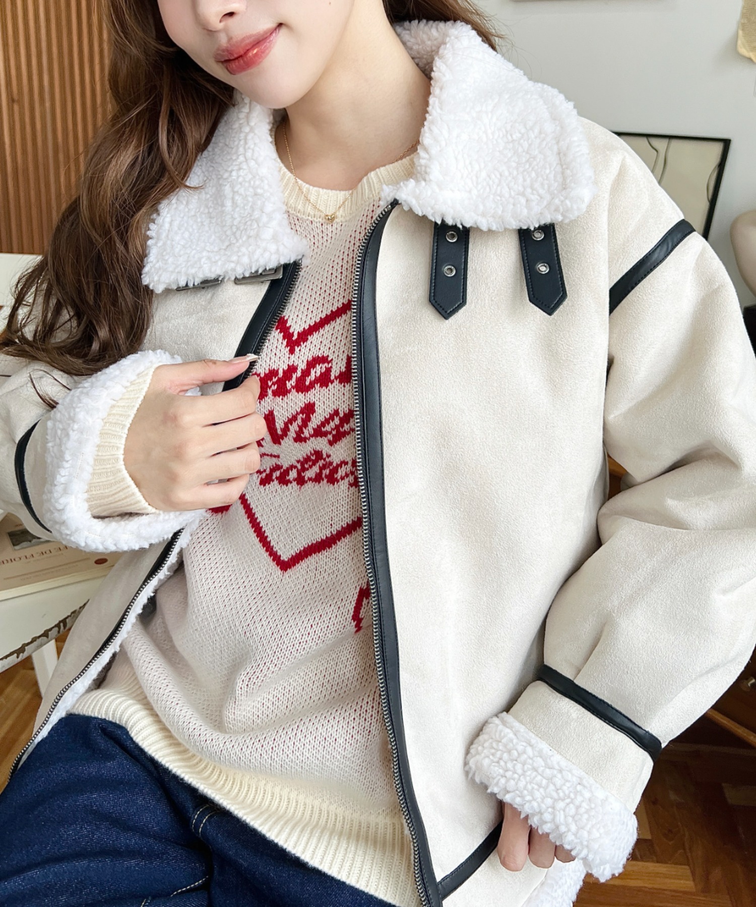 楽天市場】【49%OFF 6,990→3,500円】ムートンコート ボア スエード