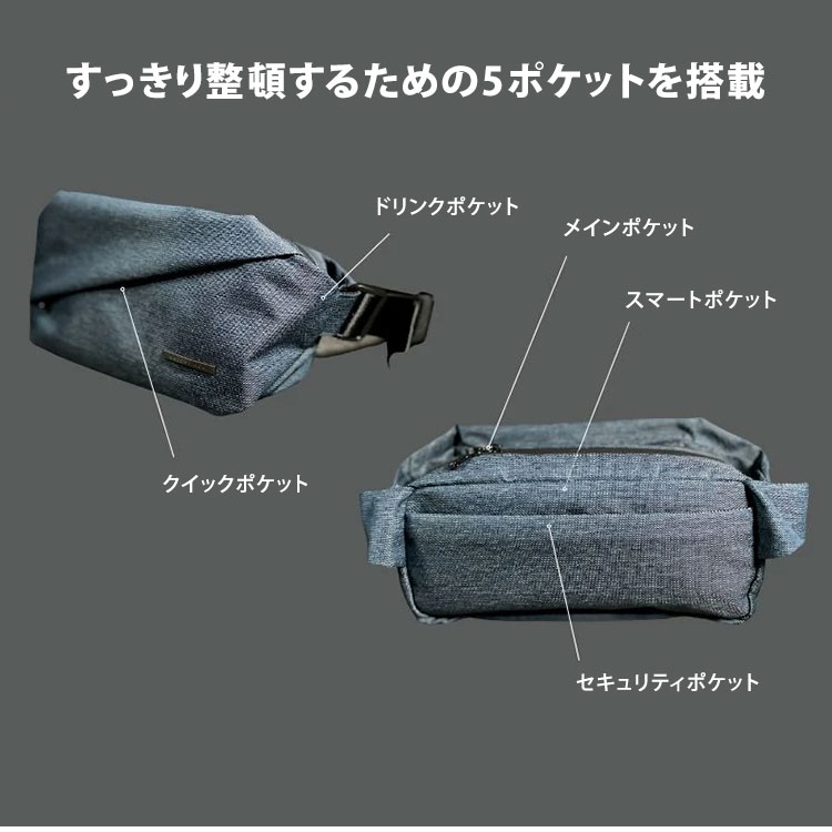 楽天市場】QUICK PACK ボディバッグ クイックパック NIG ショルダー