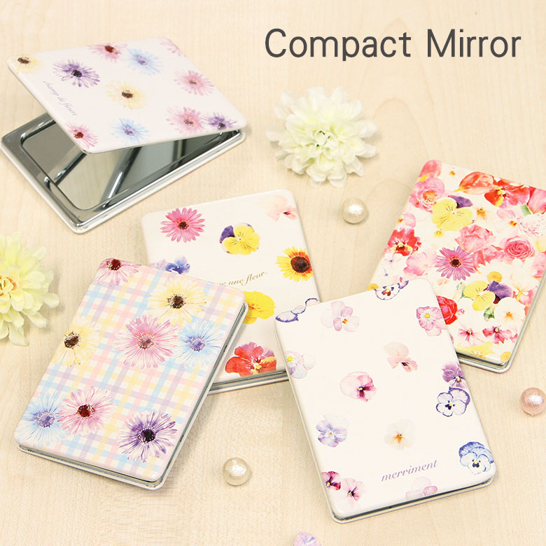 楽天市場】コンパクトミラー 折りたたみ Flower series| 鏡 かがみ