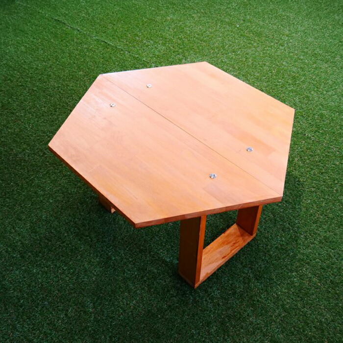 楽天市場】【六角テーブル(ALL木製・塗装済み)】キャンプギア