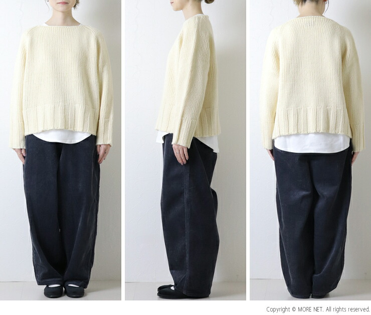 楽天市場】□マオメイド mao made ローゲージヤーン ボートネックプル