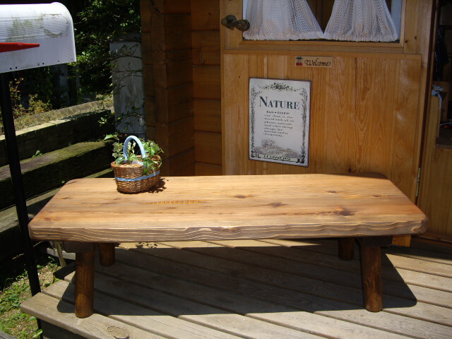 天然木 高級座卓 和 無垢 ローテーブル 一枚板調 平卓 レトロ