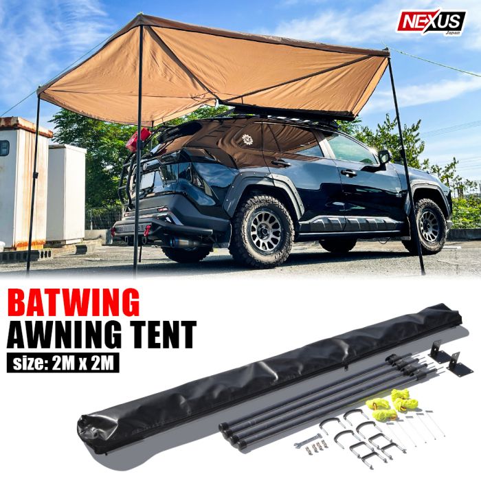 楽天市場】[限定値下] バットウイング テント サイドオーニング