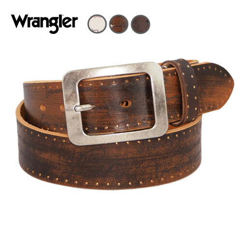 楽天市場】WRANGLER ラングラー レザーベルト 牛革 日本製 スクリプト