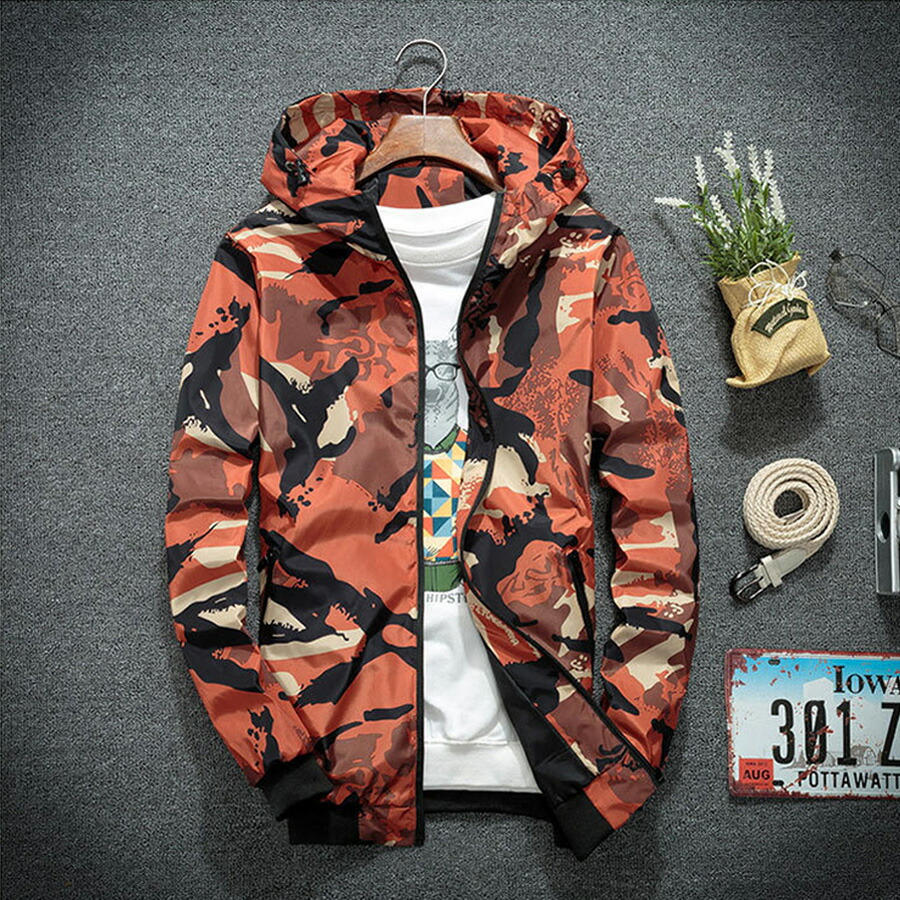 楽天市場】ウインドブレーカー メンズ 迷彩 マウンテンパーカー カモ柄