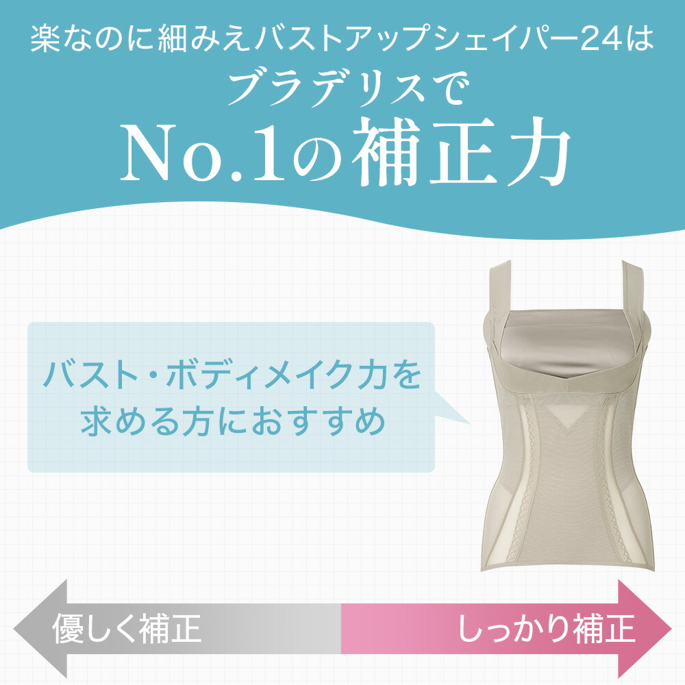 楽天市場】ブラデリス【34%OFF】楽なのに細みえバストアップシェイパー