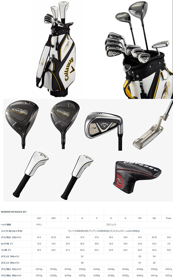 楽天市場】キャロウェイWARBIRD セット 日本仕様 ドライバー