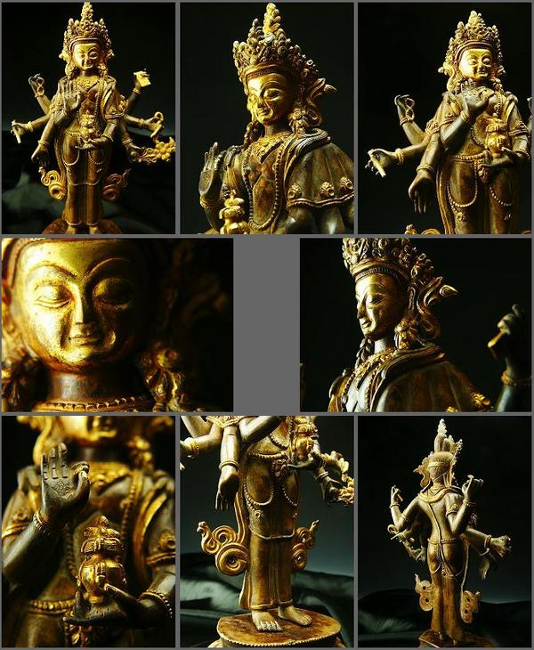 楽天市場】般若仏母 銅造鍍金彫金仕上げ 一点もの : 仏像仏画チベット