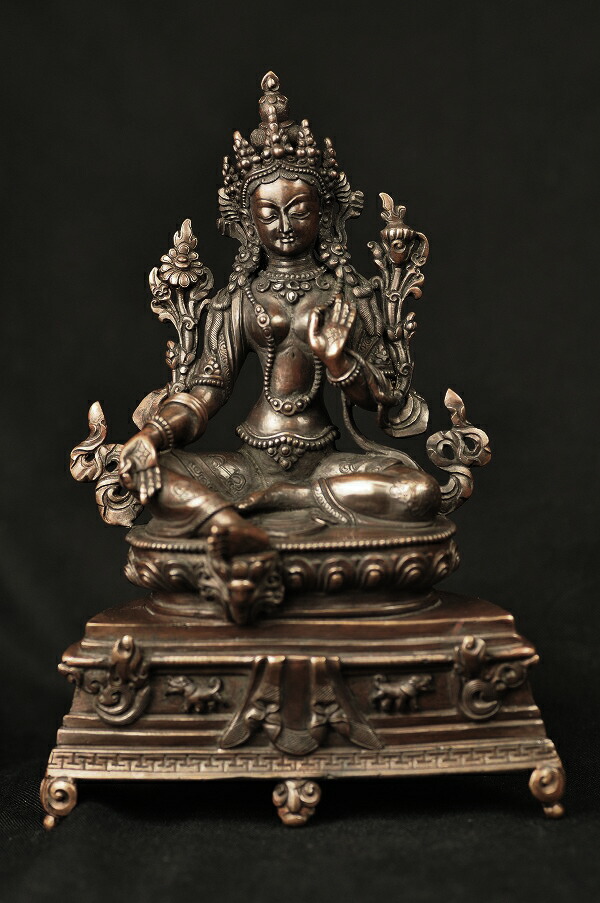 楽天市場】観音菩薩 銅造彫金仕上げ : 仏像仏画チベット美術卸の天竺堂