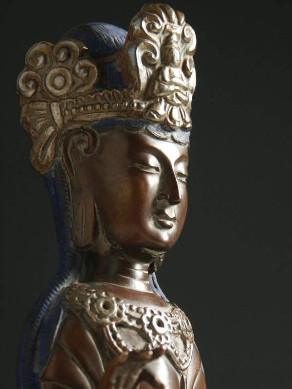 楽天市場】観音菩薩 銅造彫金仕上げ : 仏像仏画チベット美術卸の天竺堂