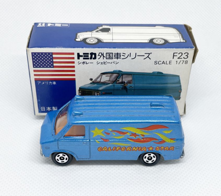楽天市場】青箱 トミカ F23 シボレーシェビーバン : 中村模型店