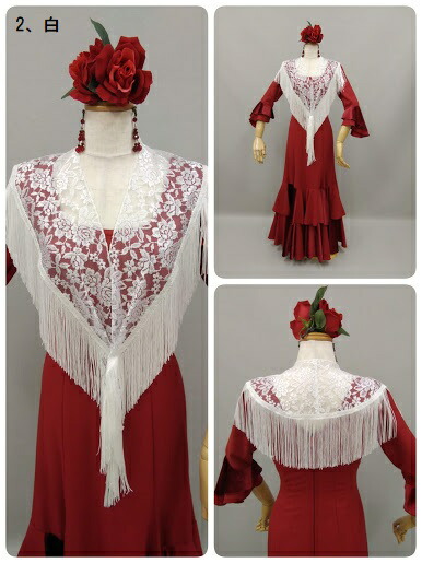 楽天市場】フラメンコ衣装 フレコ付きシ−ジョ 全7色 首がすっきり