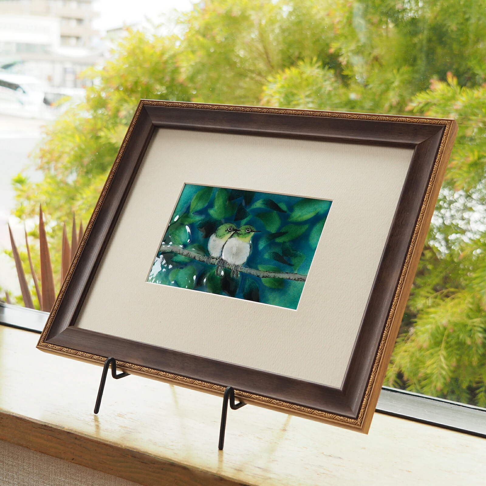 楽天市場】めじろ 鳥 野鳥 七宝焼 七宝焼き 七宝絵画 絵 絵画 額 絵画