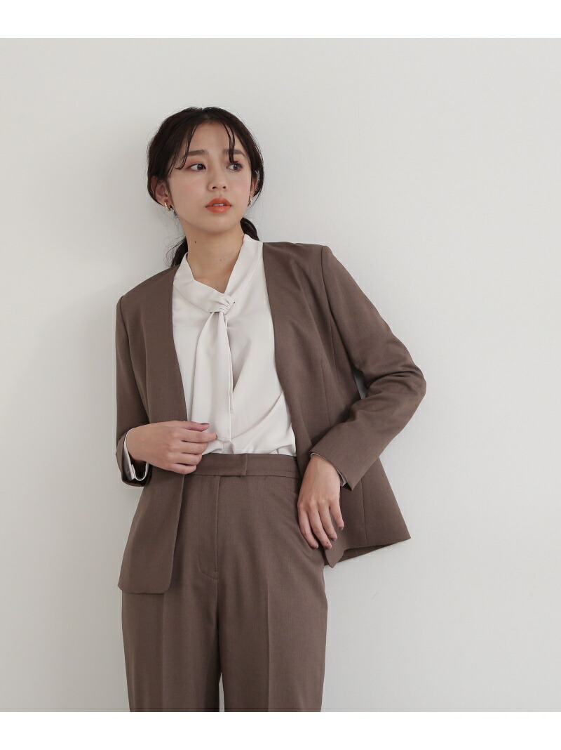 楽天市場】＜クラッシーセットアップシリーズ＞Vノーカラージャケット