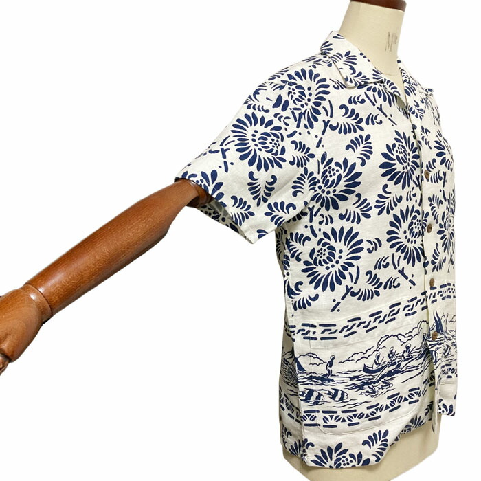 ダブルアールエル Ralph Lauren アイボリー花柄レーストップス