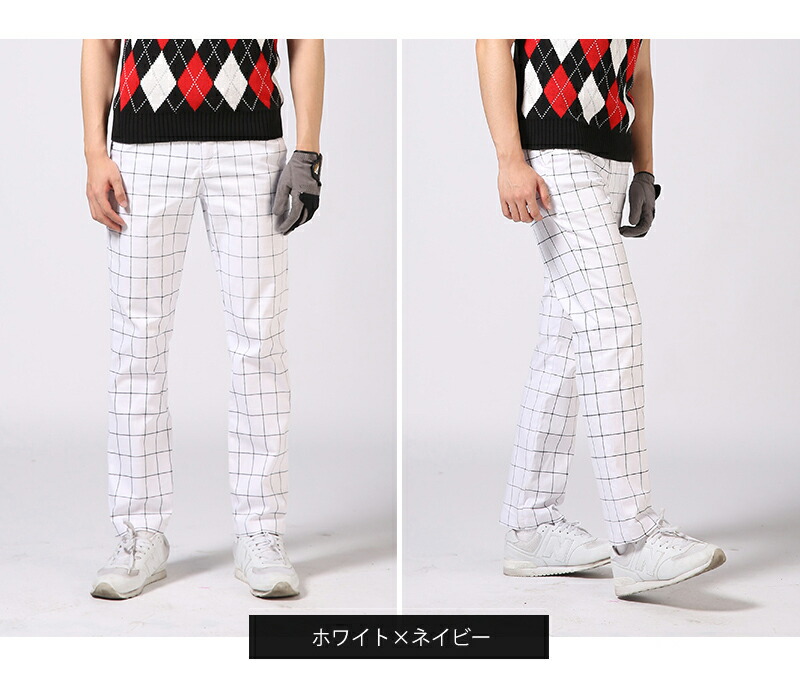 楽天市場】ゴルフウエア メンズ ゴルフパンツ 春 夏 チェックパンツ