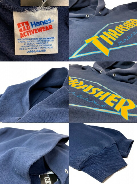 楽天市場】90s THRASHER Diamond Logo Sweat Hoodie 紺 L スラッシャー
