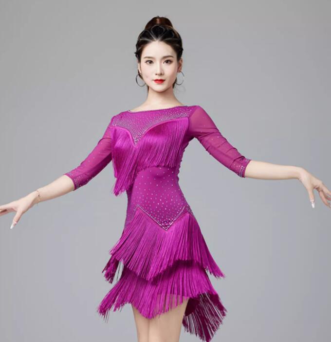 楽天市場】S~3XL ワンピース ラテンダンス衣装 社交ダンス チャチャ