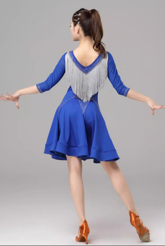 社交ダンス用フリンジドレス 社交ダンス用スパンコールドレス Amazon