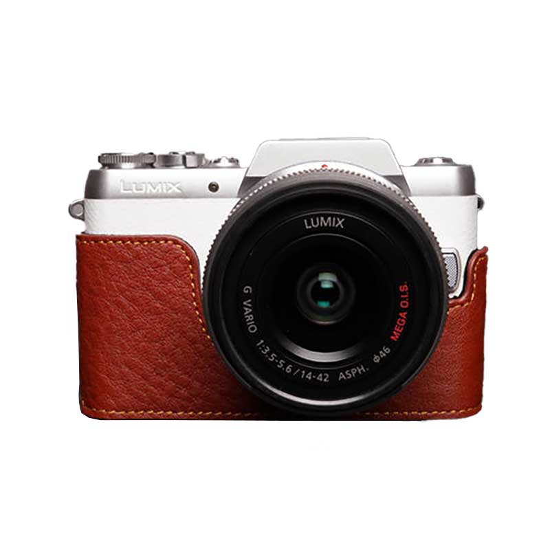 楽天市場】Panasonic LUMIX GF7 GF8 GF9 用 レザー ケース Brown