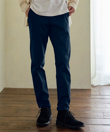 楽天市場】パンツ 細見え設計 ストレッチ デニム 後ゴム テーパード