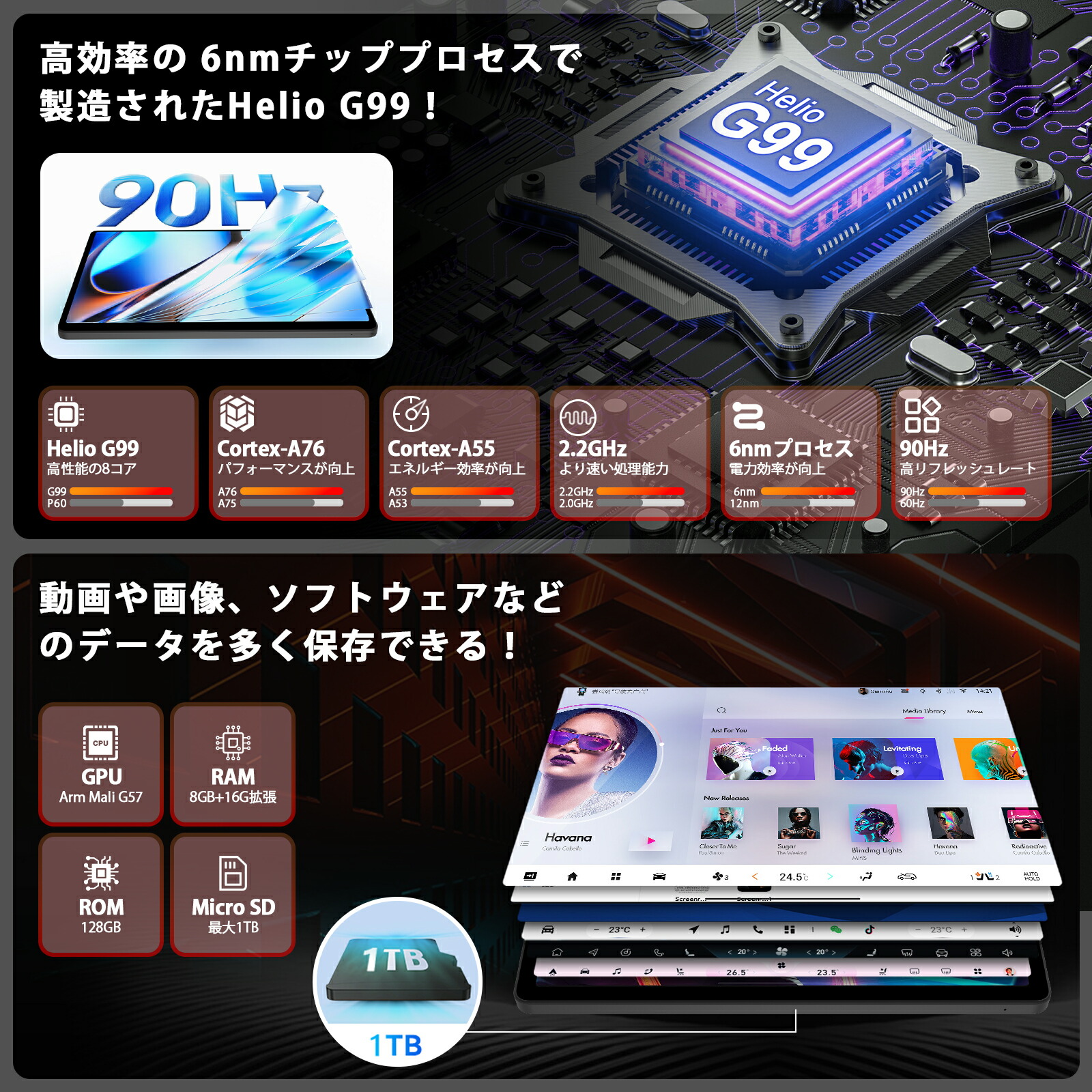 楽天市場】クーポンで19000円 android 15 Avidpad A90SL ☆ Helio G99