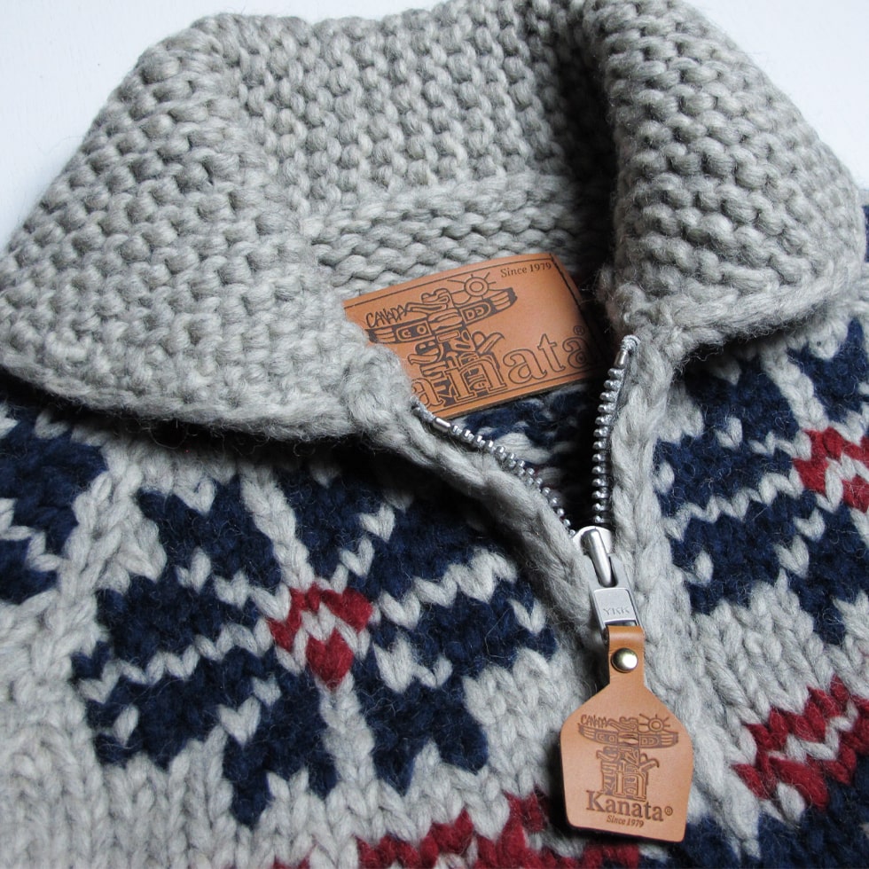 楽天市場】【KANATA】カナタ カウチンセーター 雪柄 カウチン カナダ製