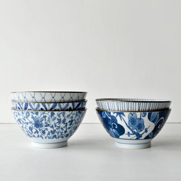 楽天市場】【取寄品】 美濃焼 藍絵変り 反丼揃大きい丼ぶり 丼物