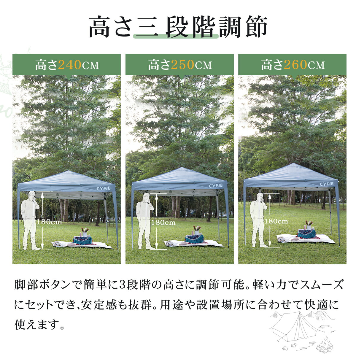 楽天市場】ワンタッチ タープテント 3m×3m サイドシート4枚 横幕セット