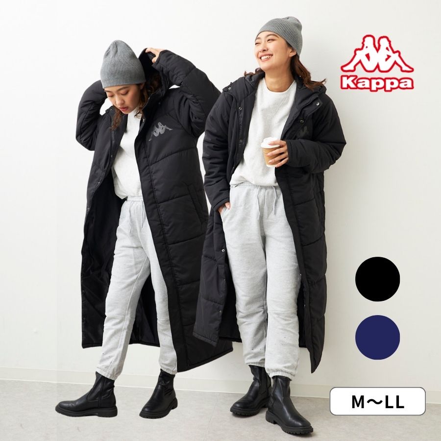 楽天市場】kappa レディスベンチコート ロングコート ブラック