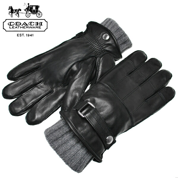楽天市場】コーチ メンズ 手袋 COACH MENS レザー グローブ カシミヤ
