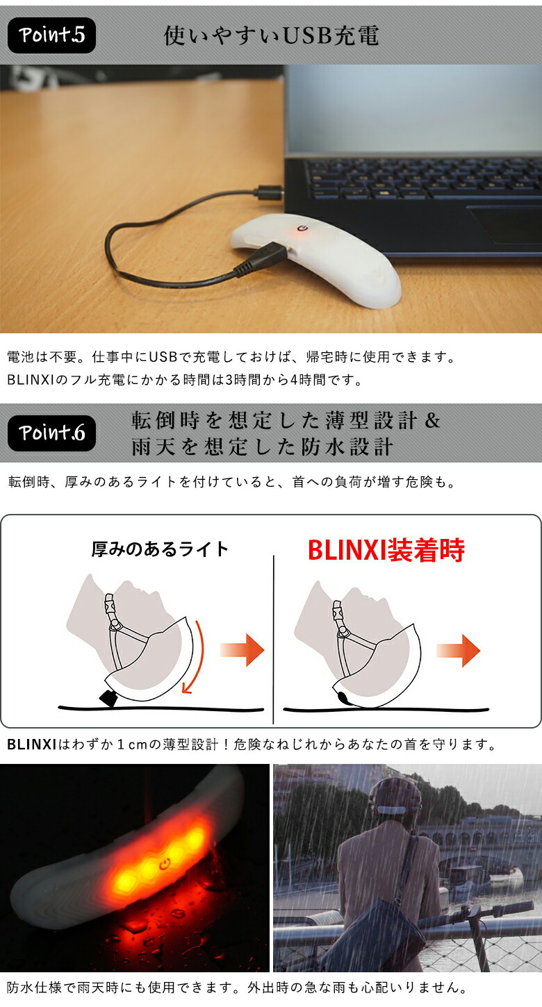 楽天市場】ヘルメット専用ウィンカー BLINXI ウインカー LEDライト