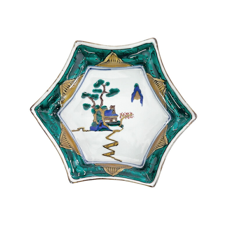 楽天市場】5寸六角皿 古九谷山水 : TABLE ＆ STYLE