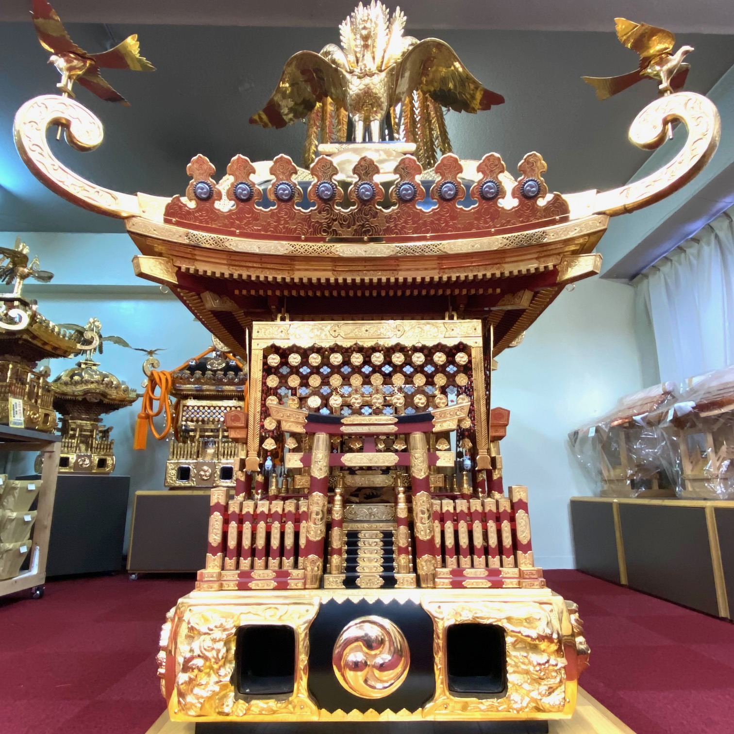 楽天市場】浅草 岡田屋布施神輿金具 瓔珞用 巴 3枚セット材質：真鍮製