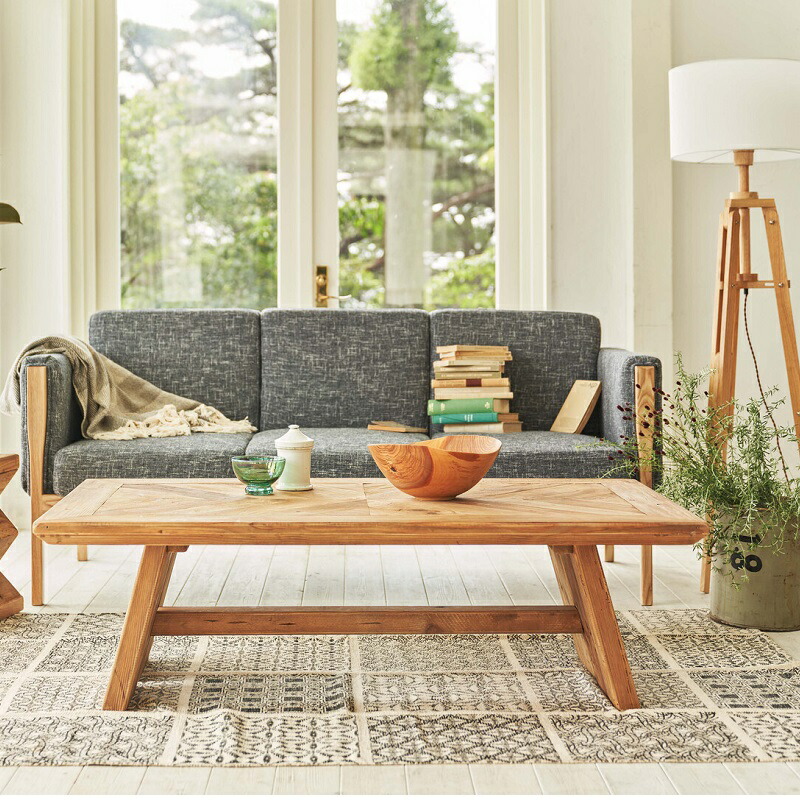 楽天市場】リビングテーブル ローテーブル 130cm 古木 古材 木製